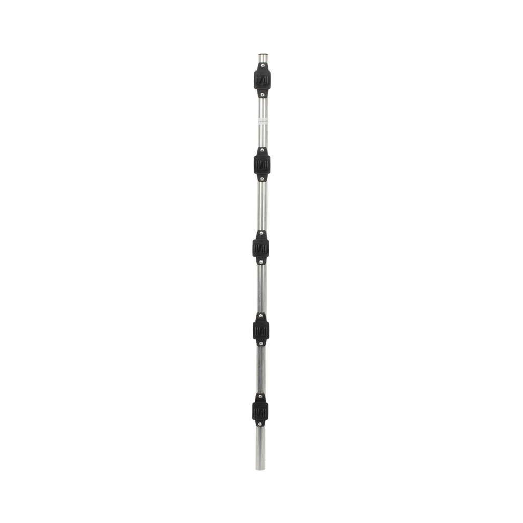 Poste de Paso de Acero Galvanizado / Diámetro 1" / Longitud 100cm / Forma Redonda / 5 Aisladores Integrados / Incluye Tapa / Peso 0.8 KG