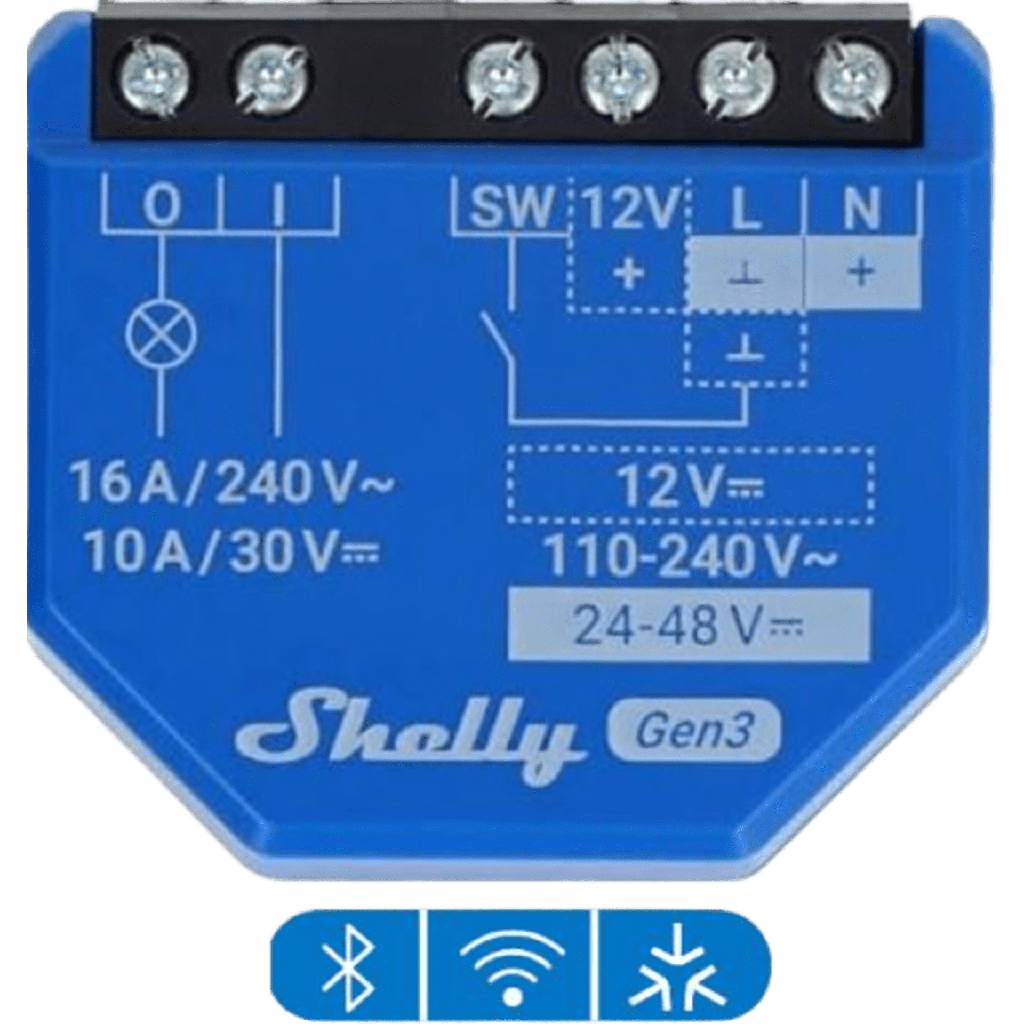 Relevador inalámbrico inteligente 16A, 110-230 V, 1 salida de contacto seco, compatible con asistente de voz Alexa, Google Home