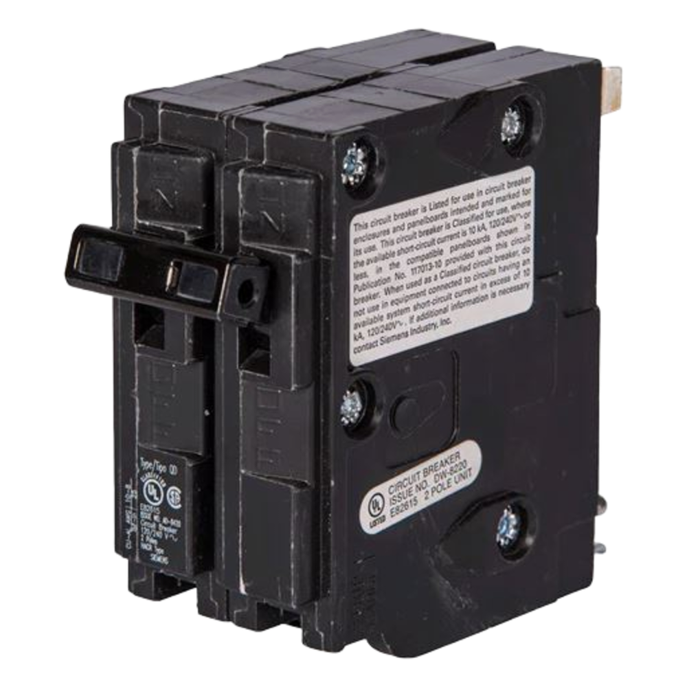 Interruptor automático enchufable tipo QD 2 polos, 60 amp