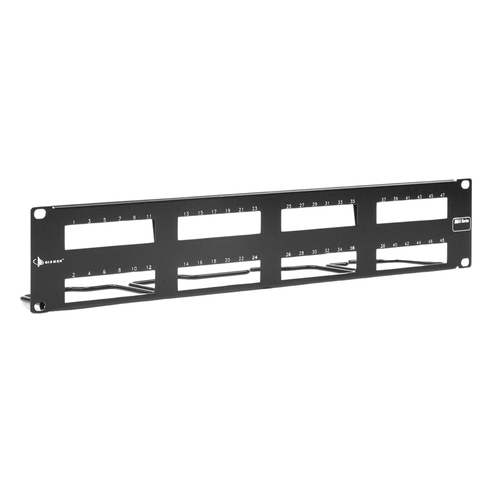 PATCH PANEL MAX VACIO ID VERTICAL UTP 48 PTOS PLANO 2U NEGRO