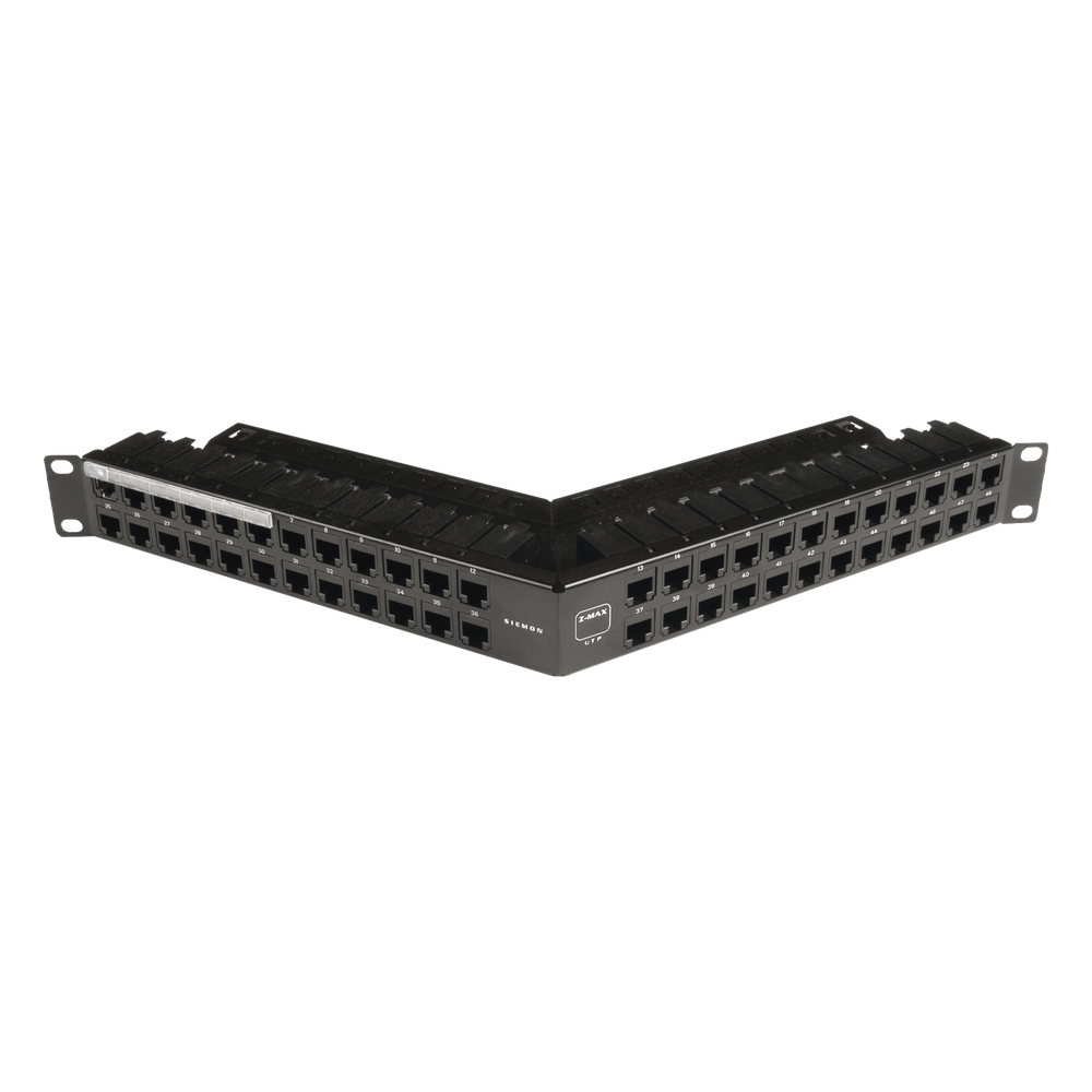 Patch Panel Z-Max de 48 Puertos SIEMON Z6AS-PNLA-U48K
