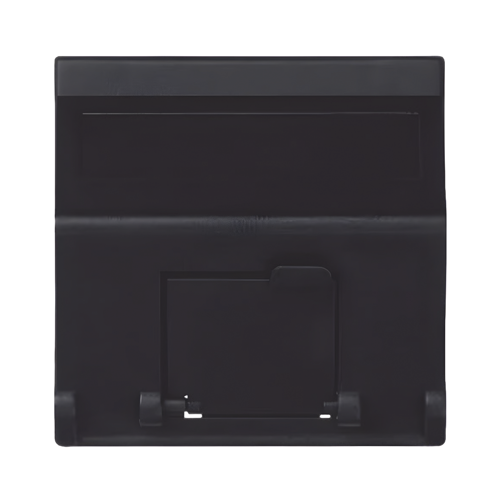 (K80MD64/14) Placa Voz y Datos Inclinada con Guardapolvo y Adaptador para RJ45 Keystone Color Negro