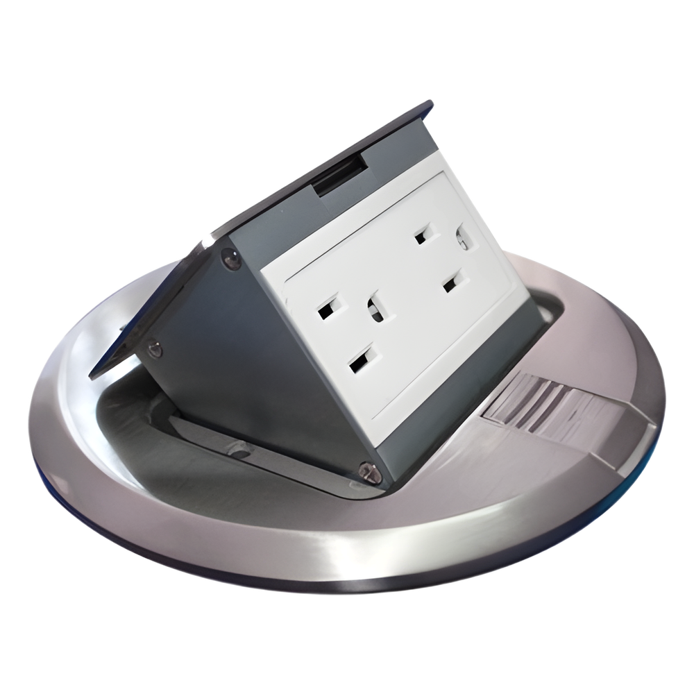 Mini Caja de Piso Redonda Acero Inoxidable THORSMAN TH-MCPR-A