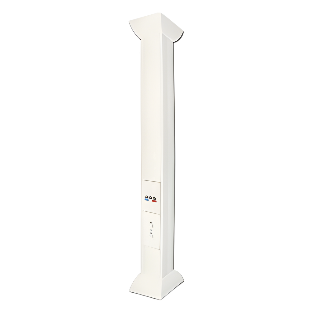 Pole Blanco de 3 Metros (9.84 Pies) para Instalaciones Eléctricas, Voz y Datos, No Incluye Accesorios, Se Venden por Separado los Modelos TEK100DUPLEX (Accesorios de Fijación y Contacto Duplex) y TEK100UNI (Soporte y Tapa Universal) (13000-01000)