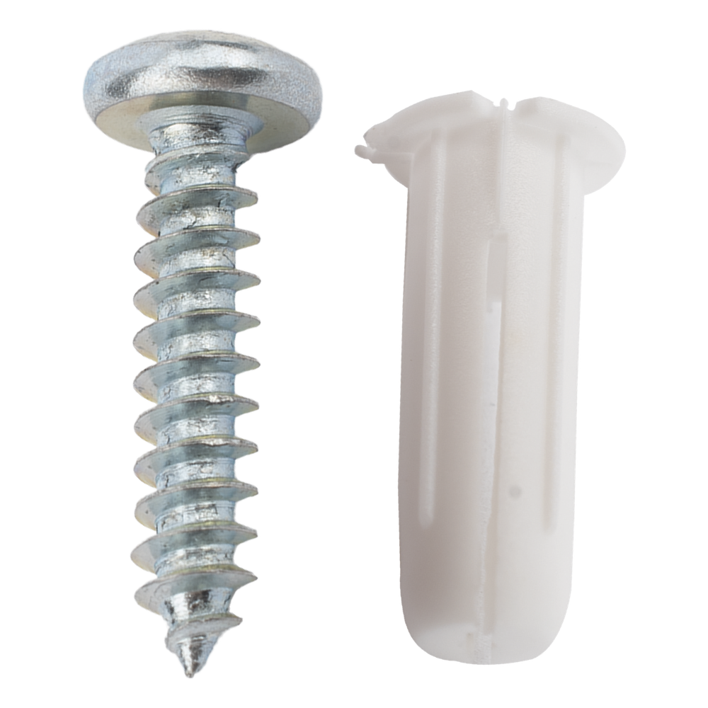 [TP-0-KIT] Paquete de 20 taquetes blancos 3/4" y 20 tornillos 8mm x 3/4" (1101-05002)