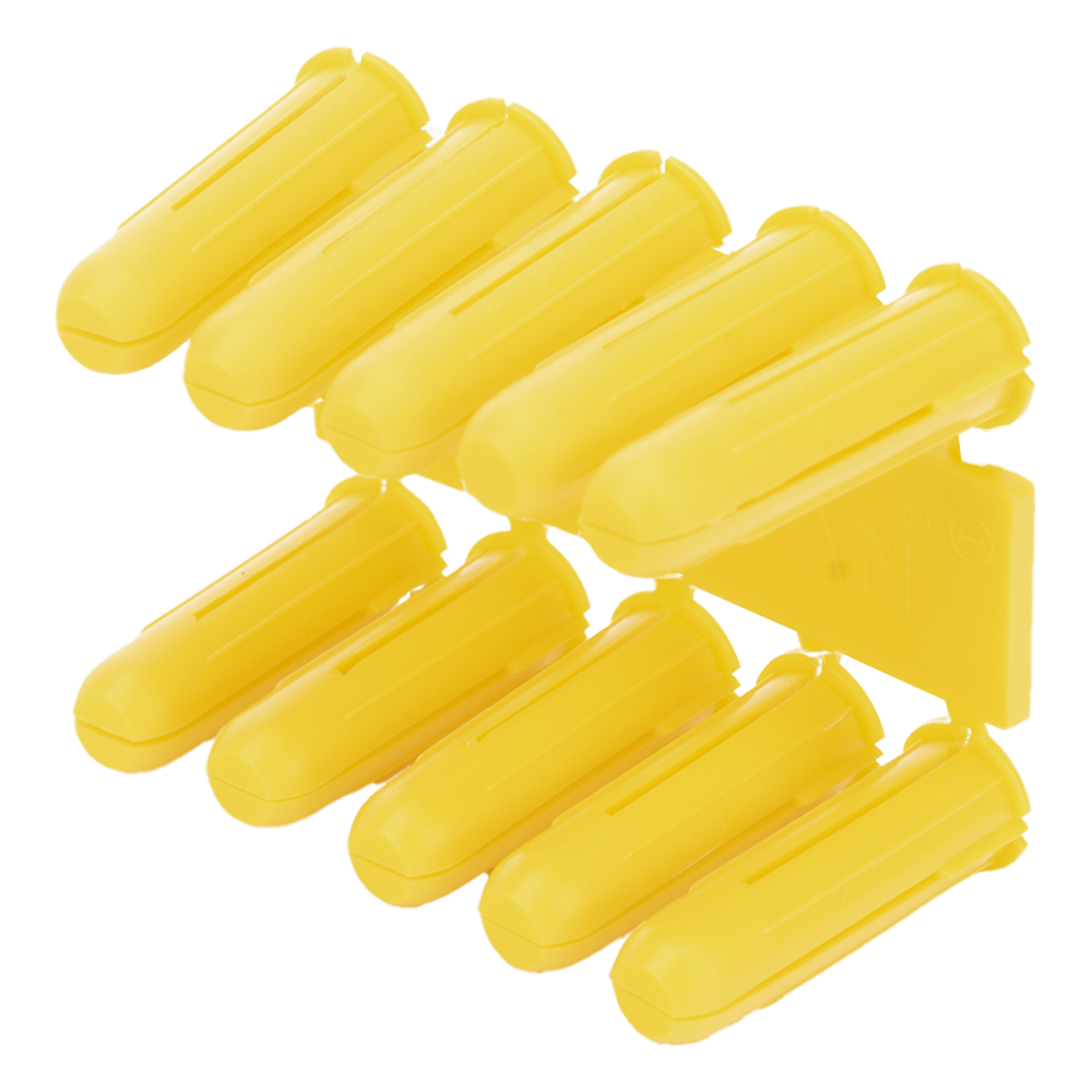 [TP-1X] Taquete amarillo 7/32" para tornillos 8mm x 1" (100pzs) (1102-02100)