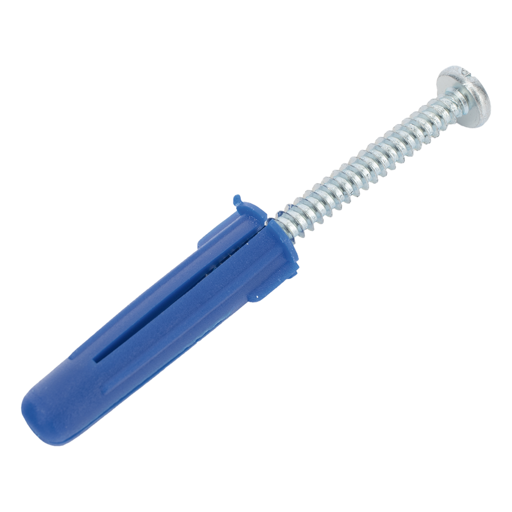 [TP-3-KIT] Paquete de 6 taquetes azul 2" y 6 tornillos 12mm x 2" (1105-05002)