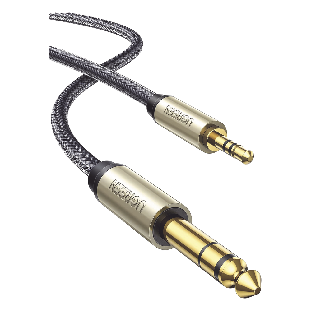 [10625] Cable Audio Estéreo 3.5mm (1/8") TRS a 6.35mm (1/4") TS UGREEN 10625 – 1 Metro