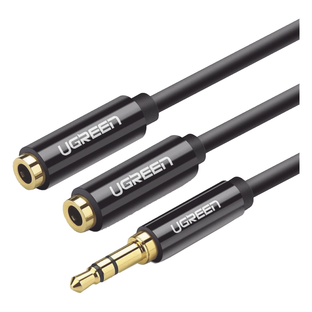 [20816] Cable Adaptador/Divisor de Audio de 3.5mm Macho a 2 UGREEN 20816 – Cable TPE