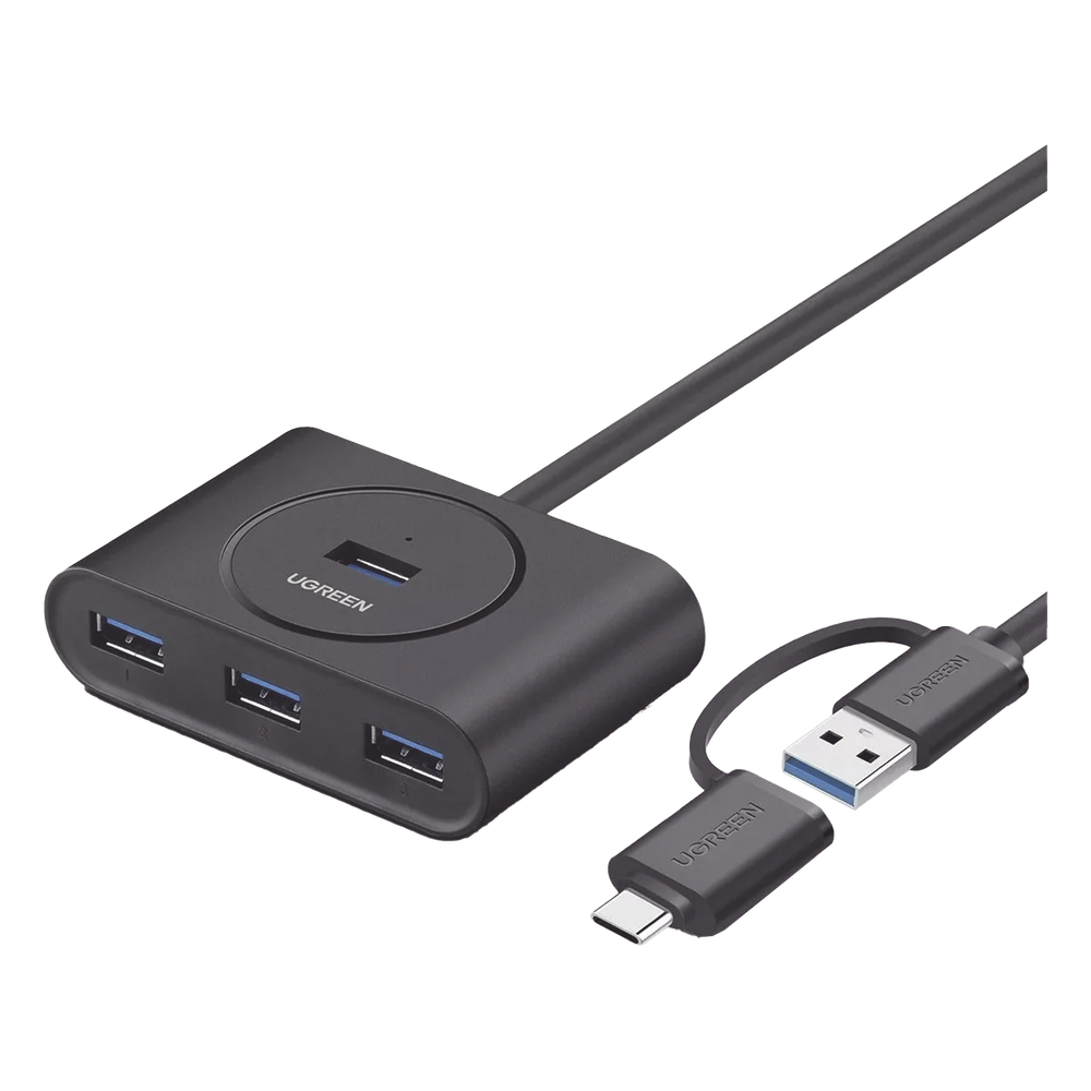 [40850] Hub usb-a y C 3.0 4 en 1 UGREEN 40850 – 4 Puertos USB-A 3.0 (5Gbps)