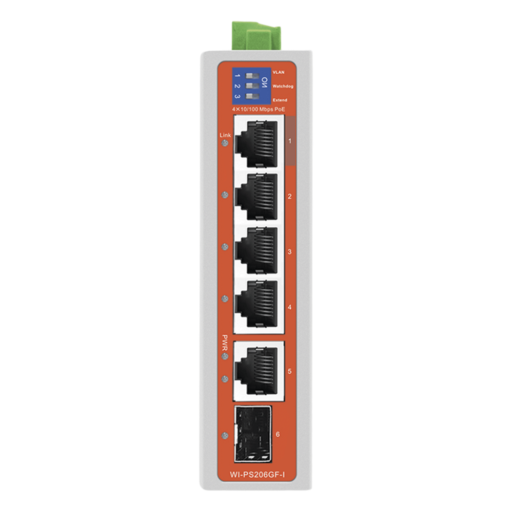 [WIPS206GFIV2] Switch Industrial WI-TEK WIPS206GFIV2 – 2 Puertos Uplink Gigabit (1 Rj45