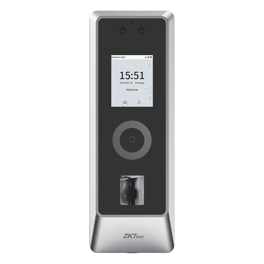 Lector Autónomo Facial y Huella Digital / 30,000 Rostros / IP66 IK07 / TCP/IP Wiegand RS485 / Exterior / ZKBio CVSecurity