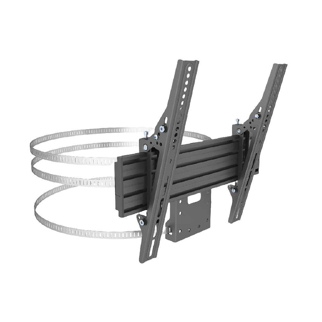 MONTAJE PARA PANTALLAS DE 32 A 65 PULGADAS EN COLUMNA| VESA 100 X 100 HASTA 400 X 400 | COLOR NEGRO| CAP. MAX 35KG