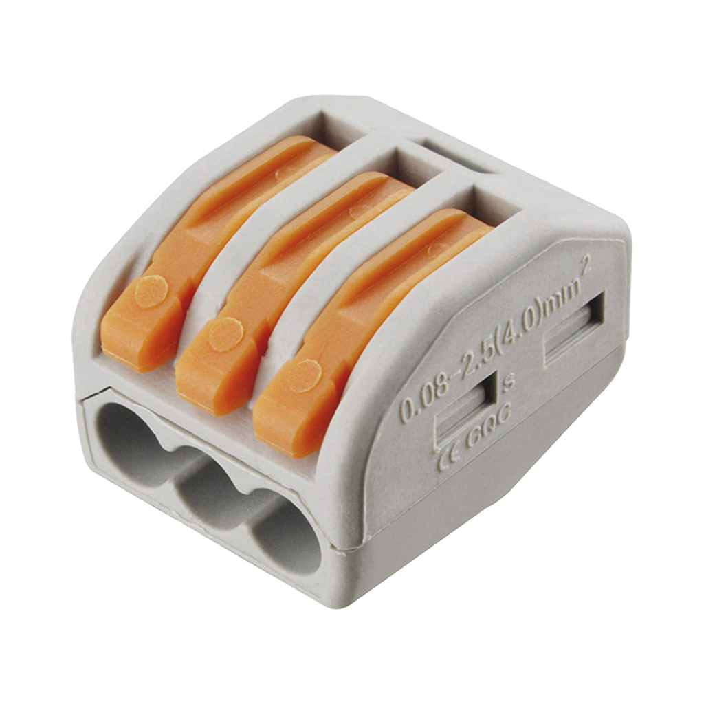 Conector Compacto para 1 Cable de Entrada 2 Cables de Salida / Cables Compatibles 12AWG-28AWG - EPCOM POWERLINE CON-1004