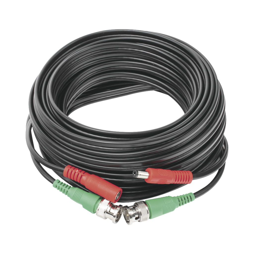 Cable Coaxial (BNC RG59) + Alimentación / SIAMES / 10 Metros (32.81 Pies) / Aleación Cobre + Aluminio CCA / Para Cámaras 4K / Uso Interior y Exterior - EPCOM POWERLINE DIY-10M-4K