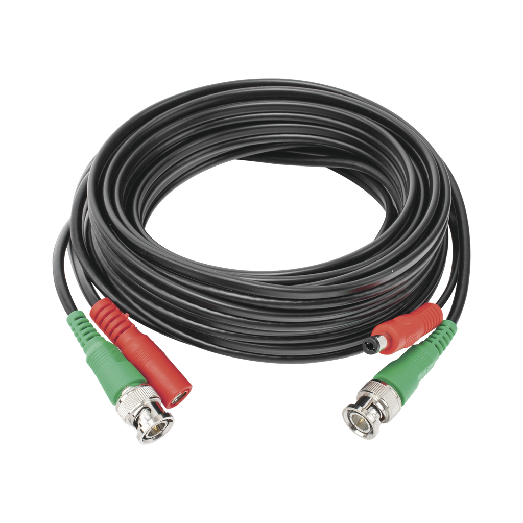Cable Coaxial (BNC RG59) + Alimentación / SIAMES / 5 Metros (16.40 Pies) / 100% Cobre / Para Cámaras 4K / Uso Interior y Exterior - EPCOM POWERLINE DIY-5M-HD