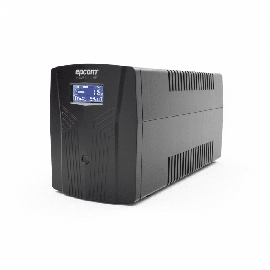UPS de 1200VA/720W / Topología Línea Interactiva / Entrada y Salida 120 Vca / Clavija NEMA 5-15P / 6 Tomas NEMA 5-15R - EPCOM POWERLINE EPU1200LCD