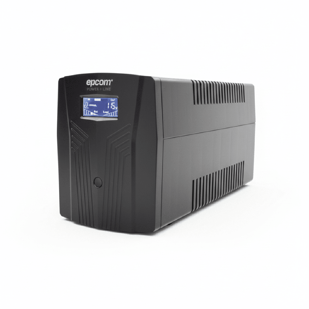 UPS de 1500VA/900W / Topología Línea Interactiva / Entrada y Salida 120 Vca/ Clavija NEMA 5-15P / 6 Tomas NEMA 5-15R - EPCOM POWERLINE EPU1500LCD