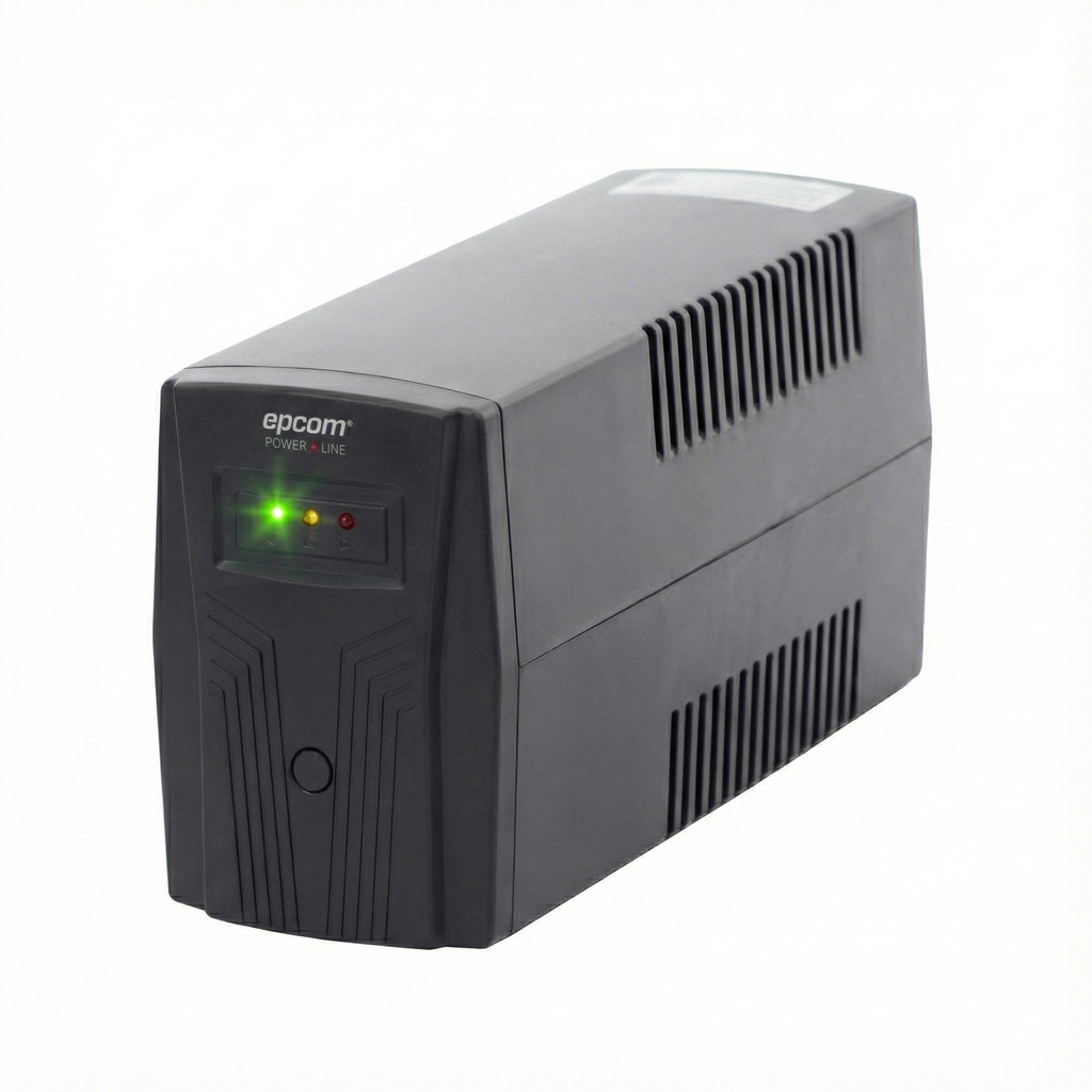 UPS de 850VA/510W / Topología Línea Interactiva / Entrada y Salida 120 Vca / Regulador de Voltaje AVR 80-150 Vca / Clavija NEMA 5-15P / 4 Tomas NEMA 5-15R /Sin RJ11 ni RJ45 - EPCOM POWERLINE EPU850L