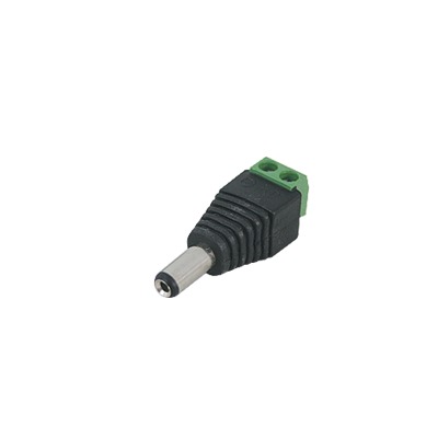 Adaptador Macho Tipo Jack de 3.5 mm (0.14 Pulgadas) Polarizado de 12 Vcc / Terminales Tipo Tornillo / Polarizado (+/-) / Ideal para Cámaras de Video Vigilancia - EPCOM POWERLINE JR-52