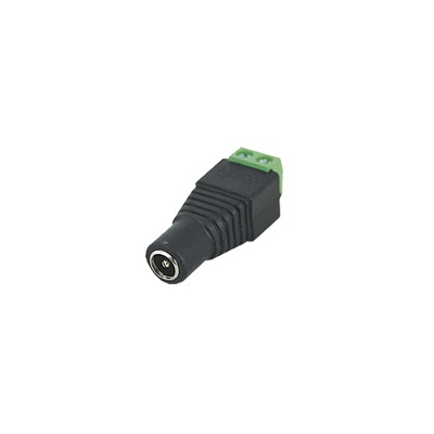 Adaptador Hembra Tipo Jack de 3.5 mm Polarizado de 12 Vcc / Terminales Tipo Tornillo / Polarizado (+/-) / Ideal para C·maras de Video Vigilancia