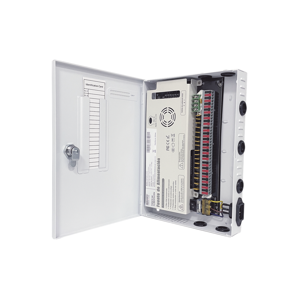 Fuente / 11-15 V / 18 canales / 20 A / Alta tecnología en seguridad / Doble ventilador / Hasta 1.8 Amperes por Salida / Filtro de ruido por canal / Diseño de alta gama. - EPCOM POWERLINE NXP18DC20HD