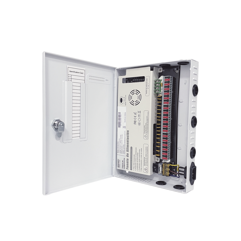 Fuente PREMIUM / 11-15 V / 18 canales / 30 A / Alta tecnología en seguridad / Doble ventilador / Hasta 1.85 Amperes por Salida / Filtro de Ruido por canal / Diseño de alta gama. - EPCOM POWERLINE NXP18DC30HD