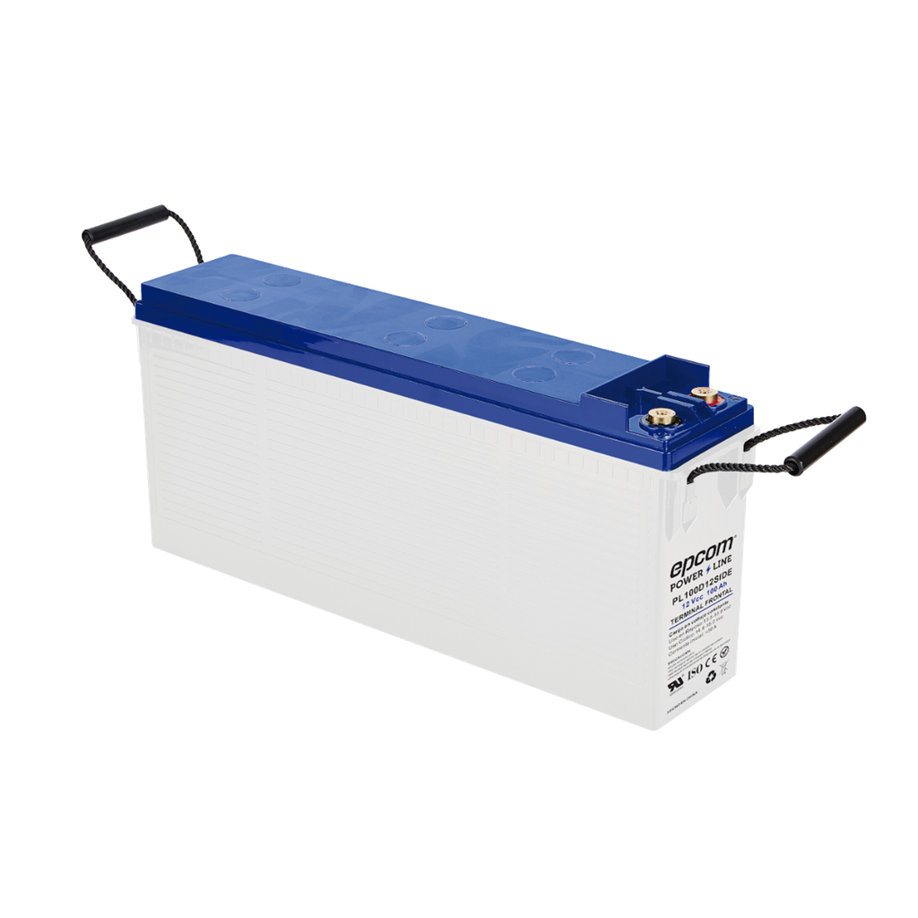 Bateria Ciclo Profundo 12V, Terminales Laterales , 100 Ah / AGM-VRLA / Uso en Aplicacion Fotovoltaica /Terminales Tipo Tornillo T4