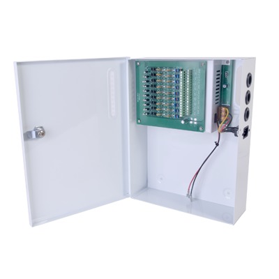 Fuente de Poder Profesional de 12 Vcc @ 20 a Soporta 18 Cámaras Capacidad de Bater - EPCOM POWERLINE PLK12DC20ABK