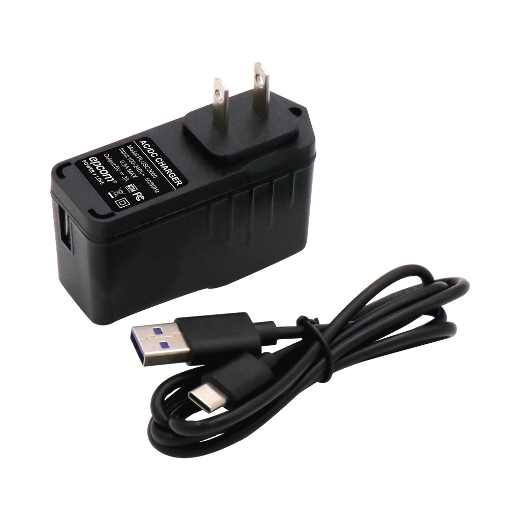 Adaptador de pared de 5 Vcc, @ 3 A con micro-USB tipo C - EPCOM POWERLINE PLUSC3000