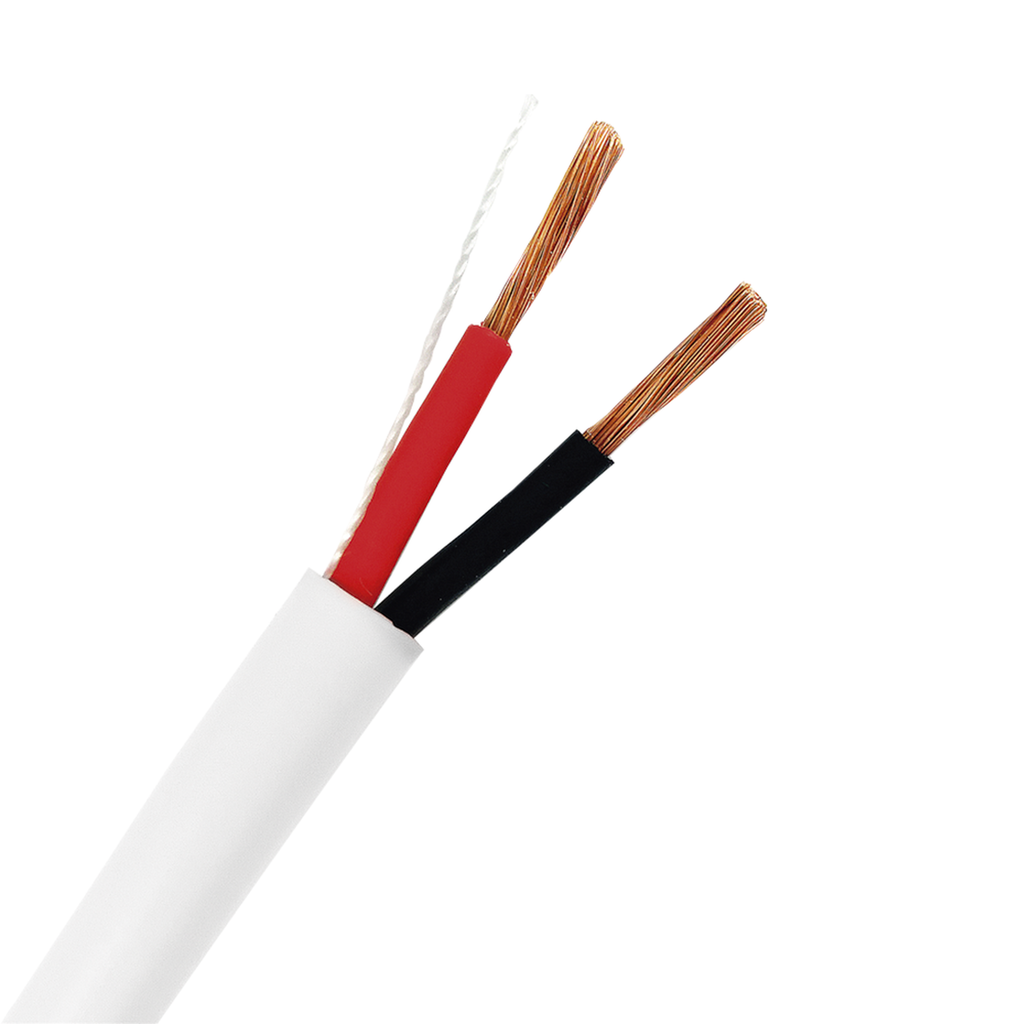 Bobina de 152 Metros (500 Pies) / 14AWG 2 Conductores / Cable Profesional de ALTA FIDELIDAD 100% Cobre / Libre de Oxígeno / Interior / Color Blanco / Para Aplicaciones de Audio, Control de Acceso y Automatización - EPCOM PROAUDIO EP-1402-500