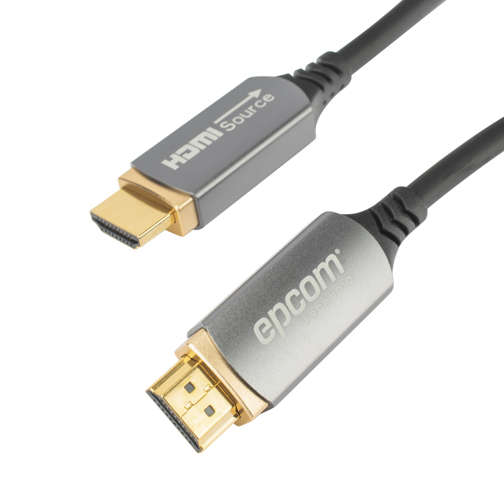 Cable HDMI de Fibra Óptica de 15 Metros (49.21 Pies) | Alta Definición | Versión 2.1 | Alta Velocidad 18Gbps | 8K@60Hz | HDCP 2.2 | Resistente a EMI y RFI - EPCOM PROAUDIO EP-FOH-8K-15M