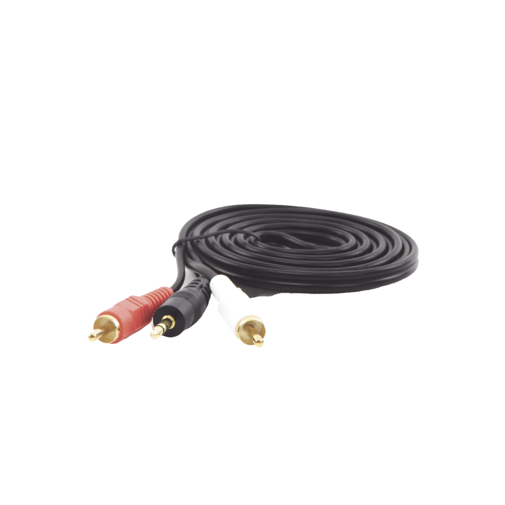 Convertidor 3.5mm Estéreo a 2 RCA Macho 1.83m | para Aplicaciones de Audio | Compatible con Amplificadores VSSL y Epcom ProAudio - EPCOM PROAUDIO EP-RCA35