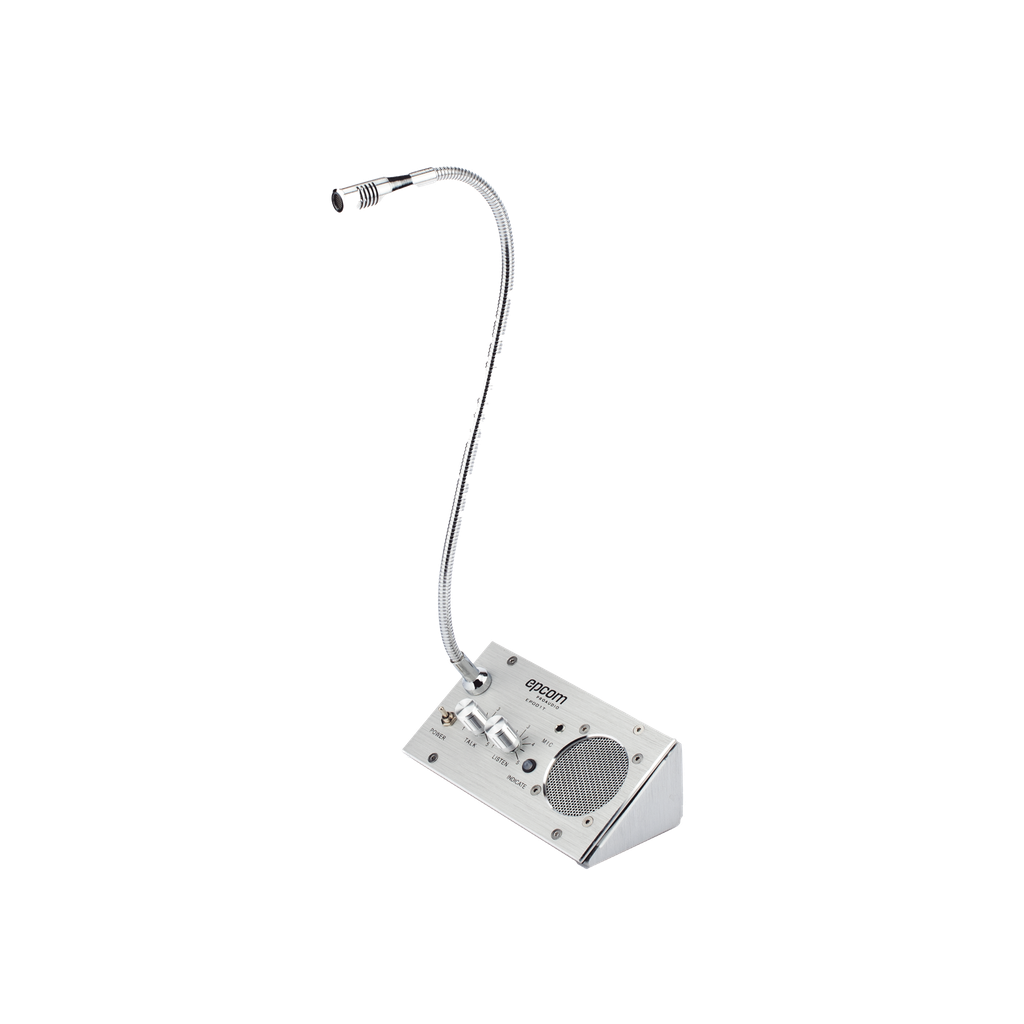 [EP001T] Sistema de IntercomunicaciónÂ | Ideal para Ventanillas | Audio de voz de dos vías | 12V/1A 2W | Micrófono Interior + Micrófono Exterior - EPCOM PROAUDIO EP001T