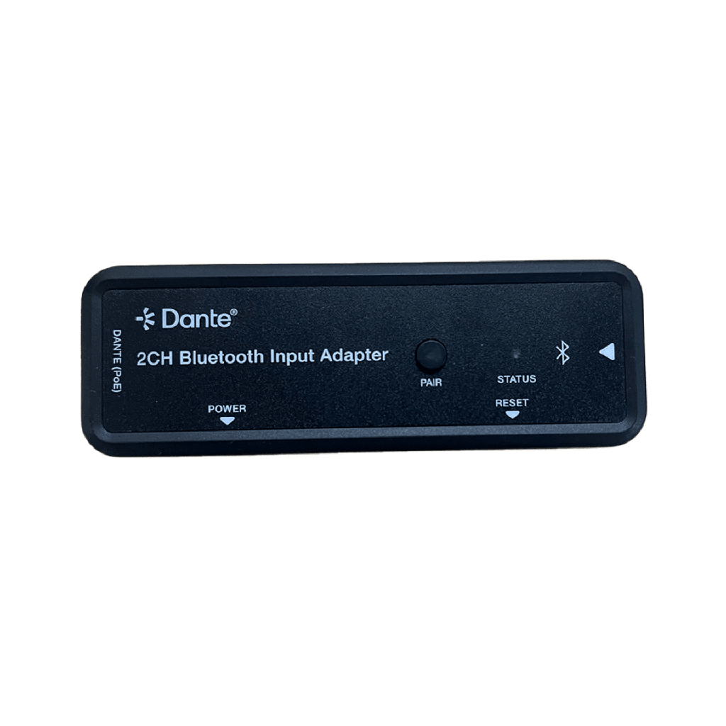 Extensor de Audio DanteÂ® 2CH Bluetooth Input Adapter | Entrada Bluetooth 2 Canales | Salida DanteÂ® Digital | Latencia Configurable 1-5 ms | Compatible HDMI 1.4 | HDCP 1.4 | PoE IEEE802.3af | Distancia de Transmisión 100 m - EPCOM PROAUDIO EPP-AUD2BEN