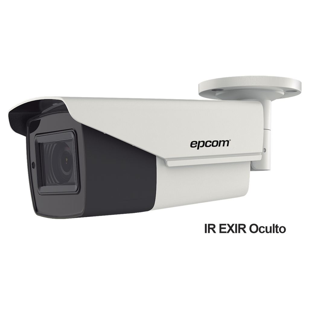 Bullet TURBOHD 4K (8Megapixeles) / Lente Mot. 2.7 a 13.5 mm / Potente IR EXIR de 80 mts / Exterior IP67 / 12 Vcc - 24 VCA / dWDR - EPCOM PROFESSIONAL B4K-TURBO-Z