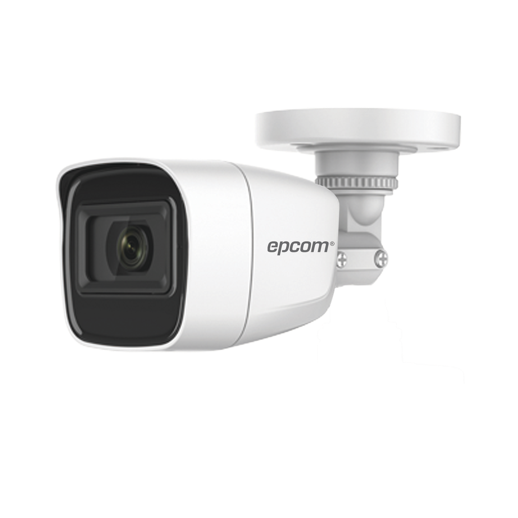 AUDIO POR COAXITRON / Bala TURBOHD 2 Megapixel (1080p) / Gran Angular 106° / Lente 2.8 mm / 25 mts IR EXIR / Exterior IP66 / 4 Tecnologías / dWDR - EPCOM PROFESSIONAL B8-TURBO-G2P-A