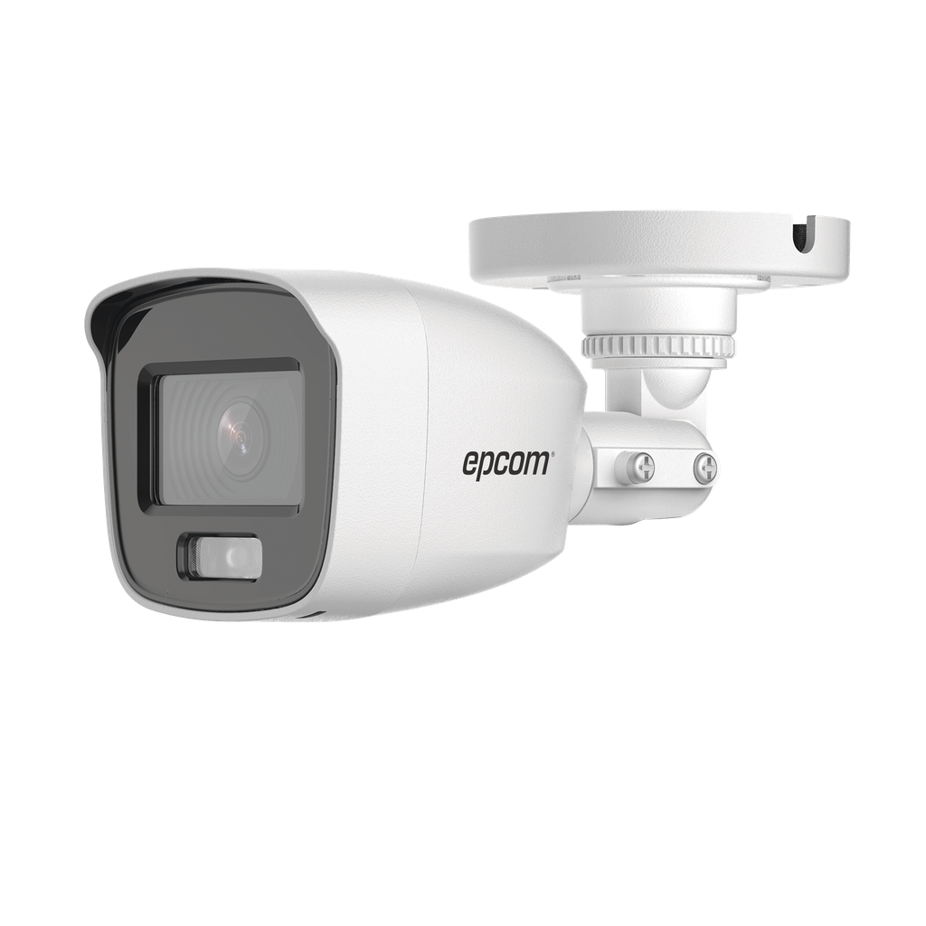 Bala TURBOHD 2 Megapíxel (1080p) / Lente 2.8 mm / ColorVu / Microfono Integrado / Imagen a Color 24/7 / Policarbonato / Luz Blanca 20 mts / Exterior IP66 / TVI-AHD-CVI-CVBS / dWDR - EPCOM PROFESSIONAL B8-TURBO-PC-A