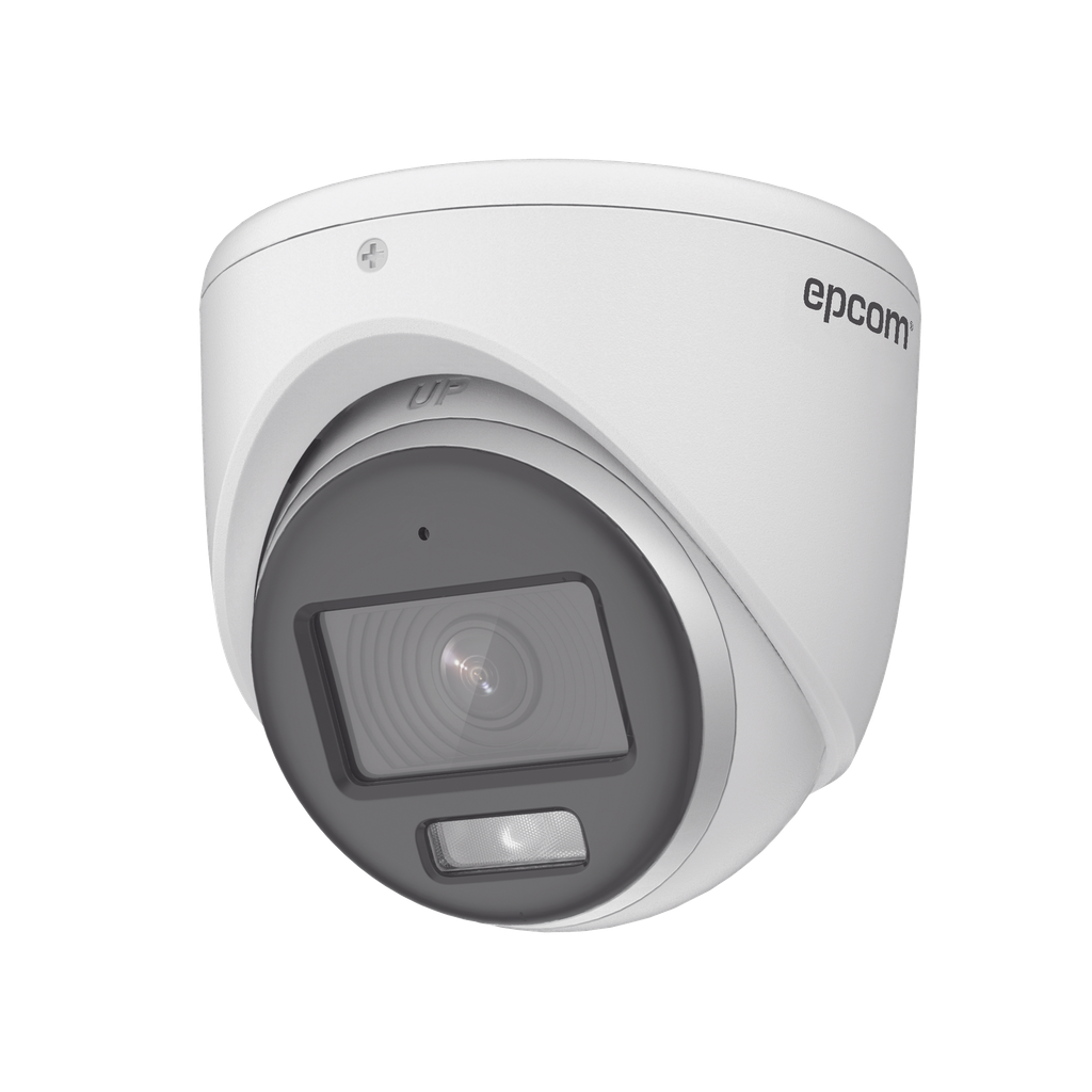 [ColorVu] Turret TURBOHD 3K (5 Megapixel) / Lente 2.8 mm / Microfono Integrado / Imagen a Color 24/7 / 20 mts Luz Blanca / Exterior IP67 / dWDR / 4 Tecnologias