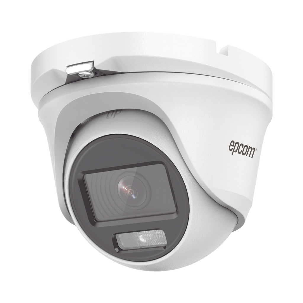[ColorVu] Eyeball TURBOHD 2 Megapíxel (1080p) / Lente 2.8 mm / Microfono Integrado / Imagen a Color 24/7 / METAL / Luz Blanca 20 mts / Exterior IP66 / TVI-AHD-CVI-CVBS / dWDR - EPCOM PROFESSIONAL E8-TURBO-C-A