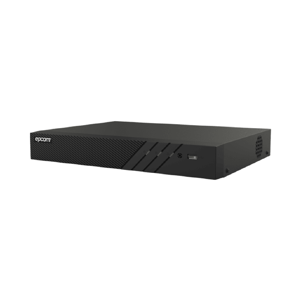 DVR 16 Canales TURBOHD + 16 Canales IP / 8 Megapixel (4K) / Audio Bidireccional/ ACUSENSE / 1 Bahía de Disco Duro / Salida de Video en 4K / H.265+ - EPCOM PROFESSIONAL EX-8016TURBO-L