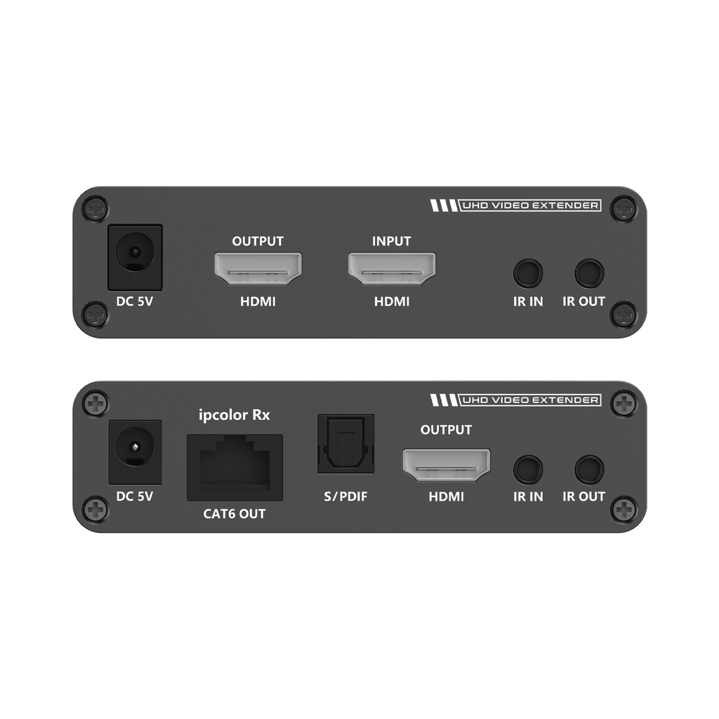 Kit Extensor HDMI hasta 700 metros con Conexión en Cascada / 4K @ 60 Hz/ 70 metros PTP con Cat 6, 6a y 7 / IPCOLOR / CERO LATENCIA / SIN COMPRIMIR / Salida Loop / IR bidireccional / Puerto S/PDIF / Soporta ARC / Soporta 10 TT-676-Rx. - EPCOM TITANIUM TT-676
