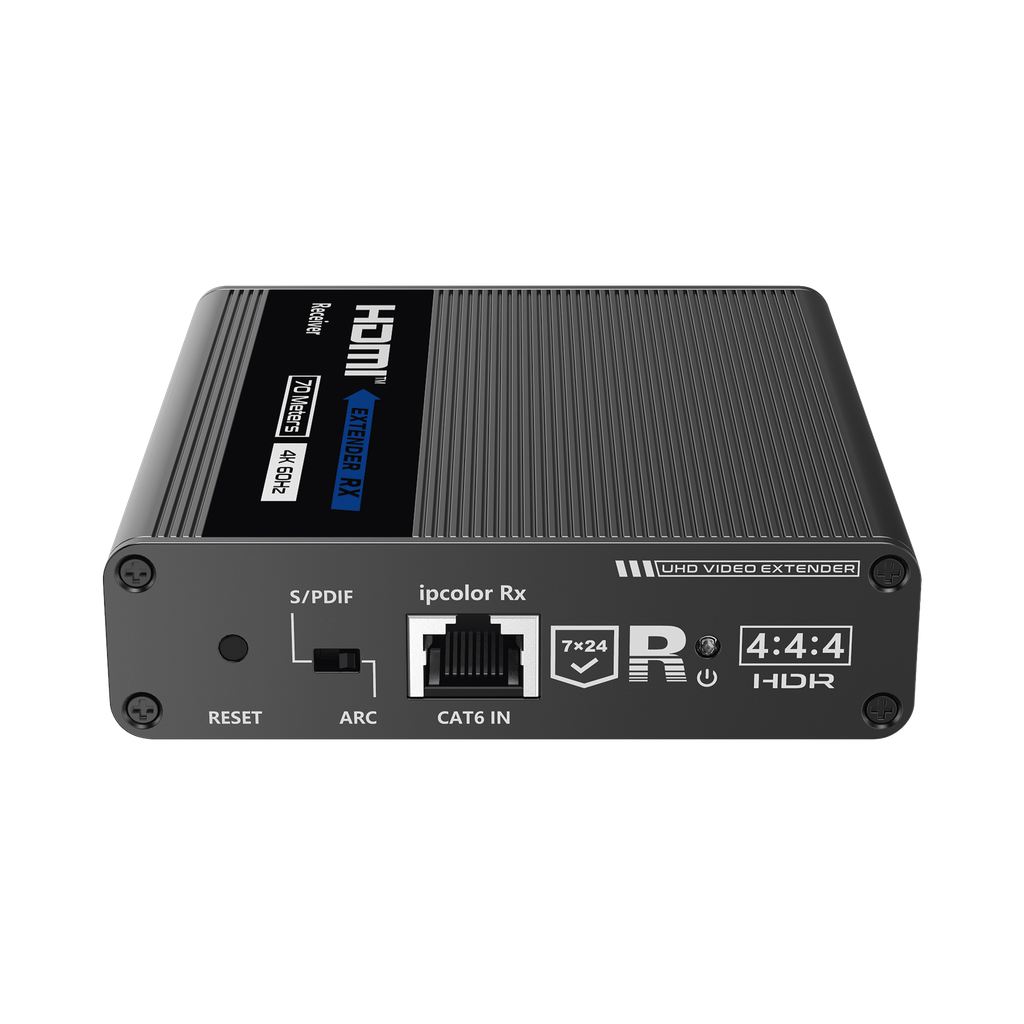 Receptor Compatible para Kits TT- 676 / 4K@60Hz con IR / Distancia de 70 Metros / Conexión en Cascada de hasta 10 Receptores con TT676. - EPCOM TITANIUM TT-676RX