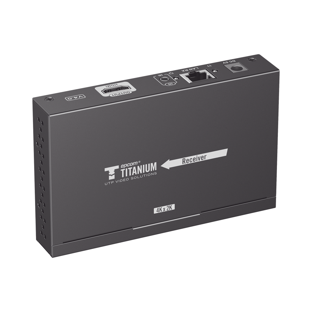 Receptor Compatible para Kit Matricial TT-683-MATRIX-4.0 | Resolución 4K@30Hz | Cat6 | Control IR | Compatible con Switch IGMP (Solo para transmisor versión 4.0). - EPCOM TITANIUM TT-683-MATRIX-4.0-RX