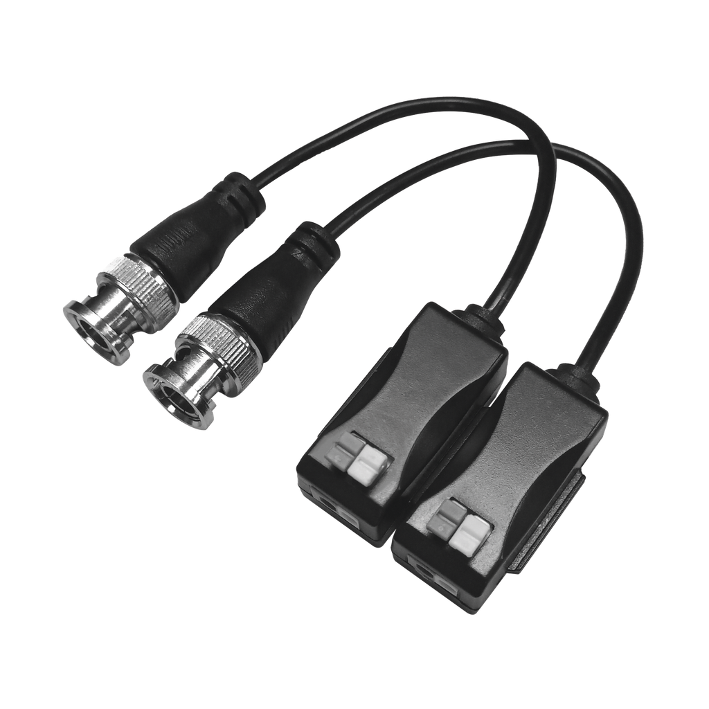 Kit de Transceptores (Baluns) con Terminal PUSH SUPERIOR PIG TAIL en ambos conectores, Resolucion 4K , Cable flexible COAXIAL Blindado / COAXITRON / AUDIO POR COAXITRON  /Conector 100% COBRE /  Calidad PREMIUM