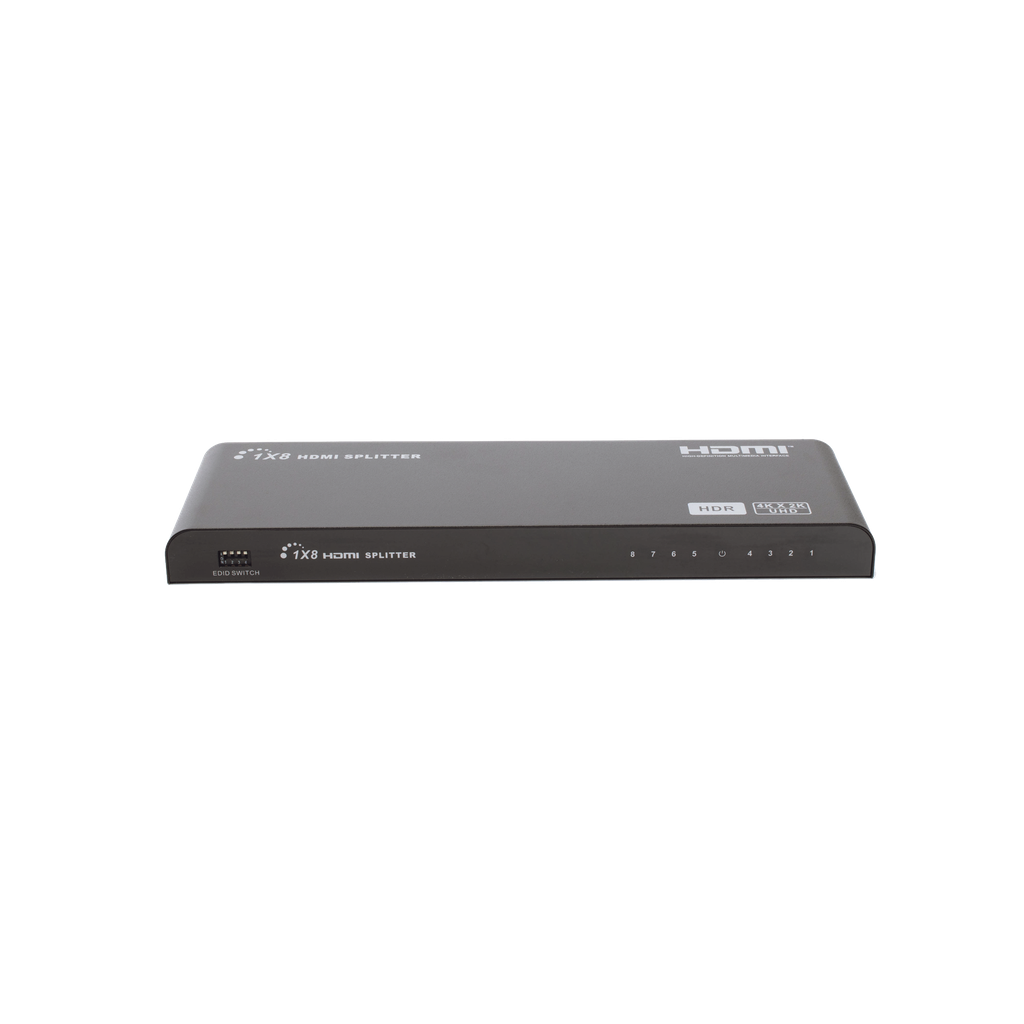Splitter HDMI 4K de 1 Entrada a 8 Salidas (Simultaneas) | Soporta 4KÍ—2K | Ajuste de resoluciones EDID | HDR | HDMI 2.0 | HDCP 2.2 | Permite mezclar pantallas en 4K y 1080P - EPCOM TITANIUM TT318HDR-V2.0