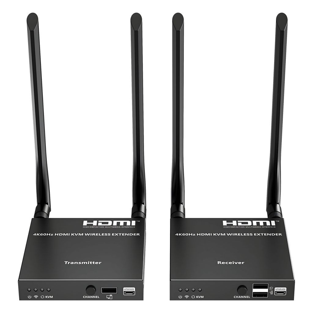Extensor Inalámbrico HDMI| Con KVM | 4K@60Hz 4096x2160 | Tecnología ipcolor | Banda 5G 5.18-5.24 GHz | Distancia 50 m | Conexión de Hasta 1 a 4 - EPCOM TITANIUM TT699KVMV20