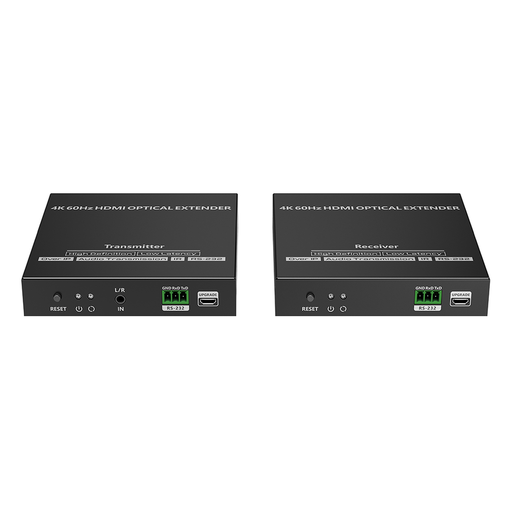 Kit extensor por fibra óptica | Hasta 40 kilómetros| 4K@60Hz | con IR | RS232 - EPCOM TITANIUM TT982