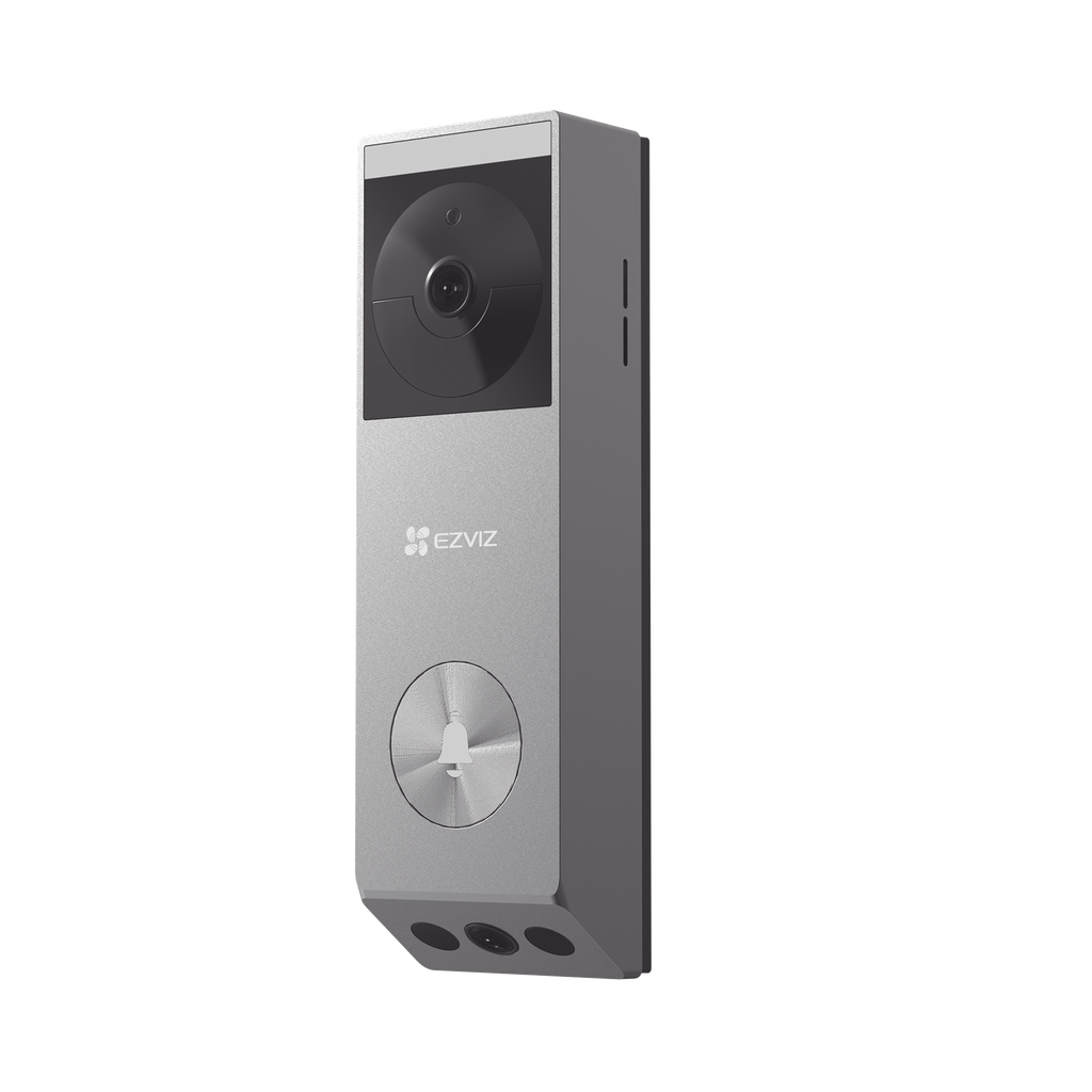 Doorbell de Batería Recargable con Transformador de 5Vcc o Panel Solar (Incluye Panel) / 3 megapíxel / Doble Lente / Protección IP65 / Audio de Dos Vías - EZVIZ CS-EP3X