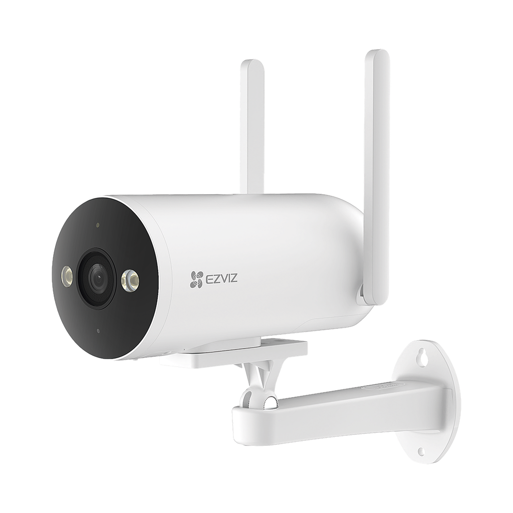 Camara Bala / 4G / Resolucion 3 Megapixel (2K) / Vision Nocturna en Color / AI Deteccion de Humanos y Vehiculos / Defensa Activa con Sirena y Luz Estroboscopica / IP67